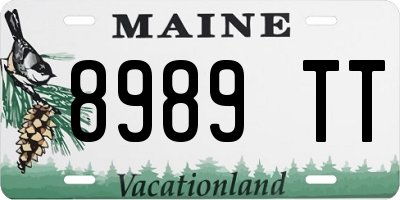 ME license plate 8989TT