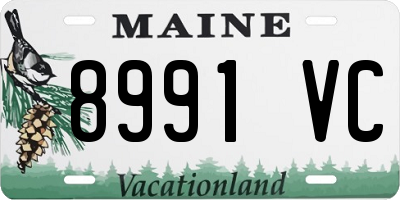 ME license plate 8991VC