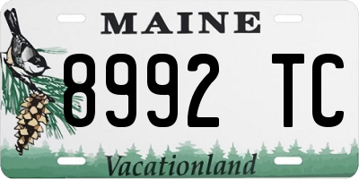 ME license plate 8992TC