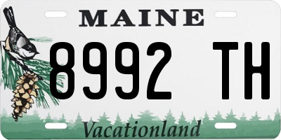 ME license plate 8992TH