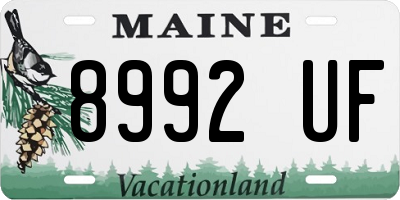 ME license plate 8992UF