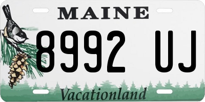 ME license plate 8992UJ
