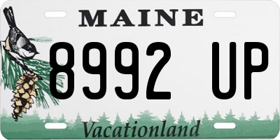 ME license plate 8992UP