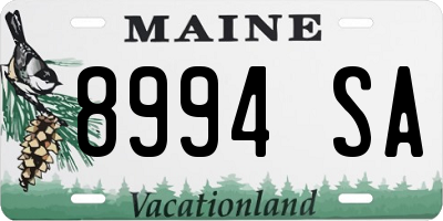 ME license plate 8994SA