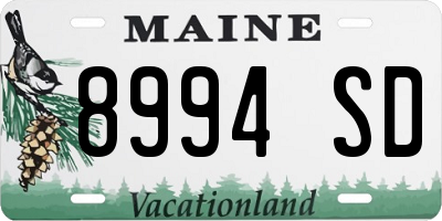 ME license plate 8994SD
