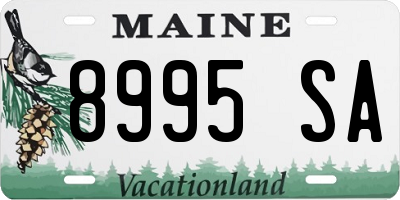 ME license plate 8995SA