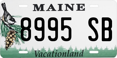 ME license plate 8995SB