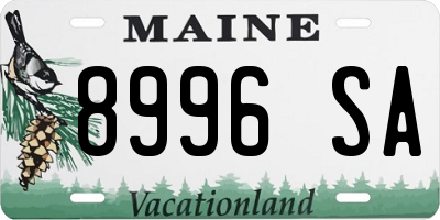 ME license plate 8996SA