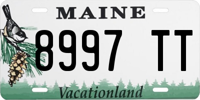 ME license plate 8997TT