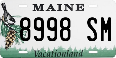 ME license plate 8998SM