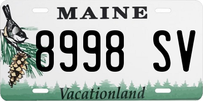 ME license plate 8998SV