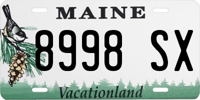 ME license plate 8998SX