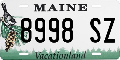 ME license plate 8998SZ