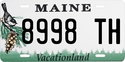 ME license plate 8998TH