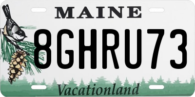 ME license plate 8GHRU73