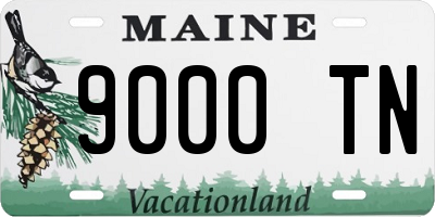 ME license plate 9000TN