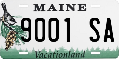 ME license plate 9001SA