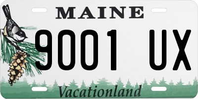ME license plate 9001UX