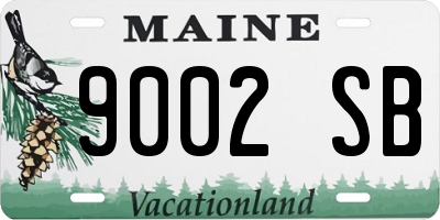 ME license plate 9002SB