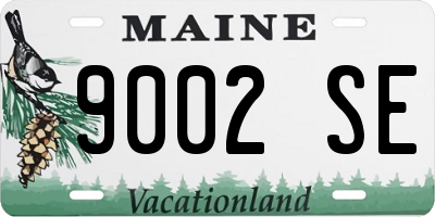 ME license plate 9002SE