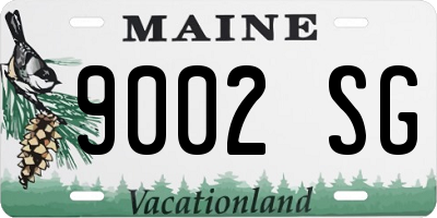 ME license plate 9002SG