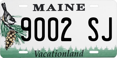 ME license plate 9002SJ