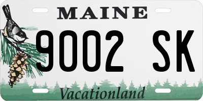 ME license plate 9002SK