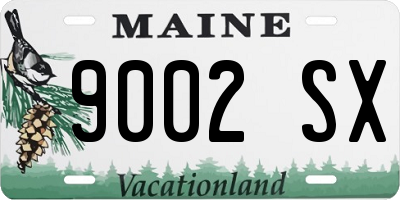 ME license plate 9002SX