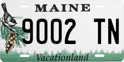 ME license plate 9002TN