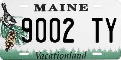ME license plate 9002TY