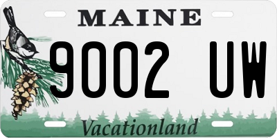 ME license plate 9002UW