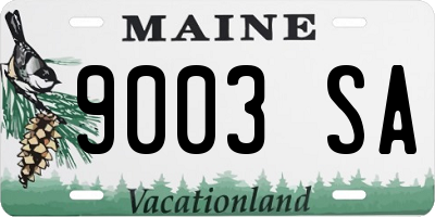 ME license plate 9003SA