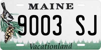 ME license plate 9003SJ