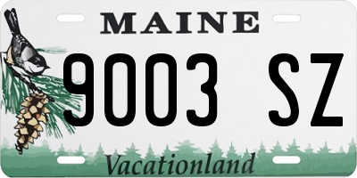 ME license plate 9003SZ