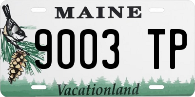 ME license plate 9003TP