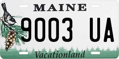 ME license plate 9003UA