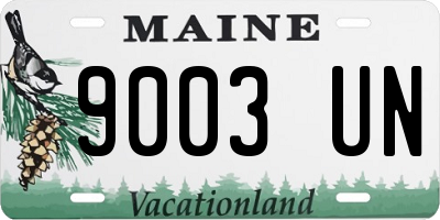 ME license plate 9003UN