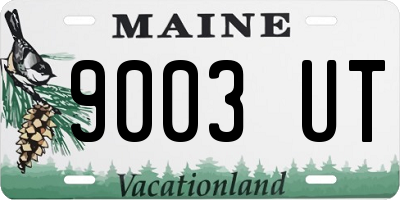 ME license plate 9003UT