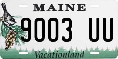 ME license plate 9003UU