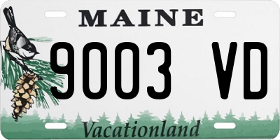 ME license plate 9003VD