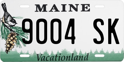 ME license plate 9004SK