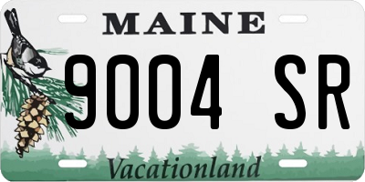 ME license plate 9004SR