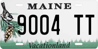 ME license plate 9004TT