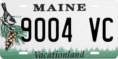 ME license plate 9004VC
