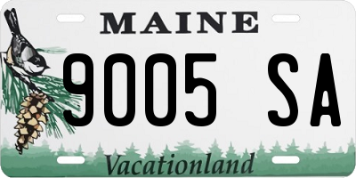 ME license plate 9005SA