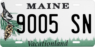 ME license plate 9005SN
