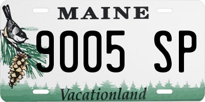 ME license plate 9005SP