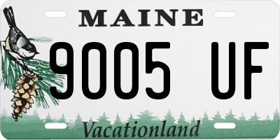 ME license plate 9005UF