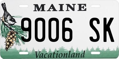 ME license plate 9006SK