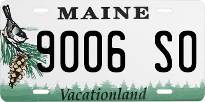 ME license plate 9006SO